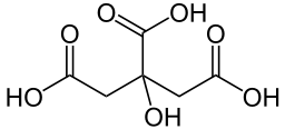 256px-Zitronensäure - Citric acid.png